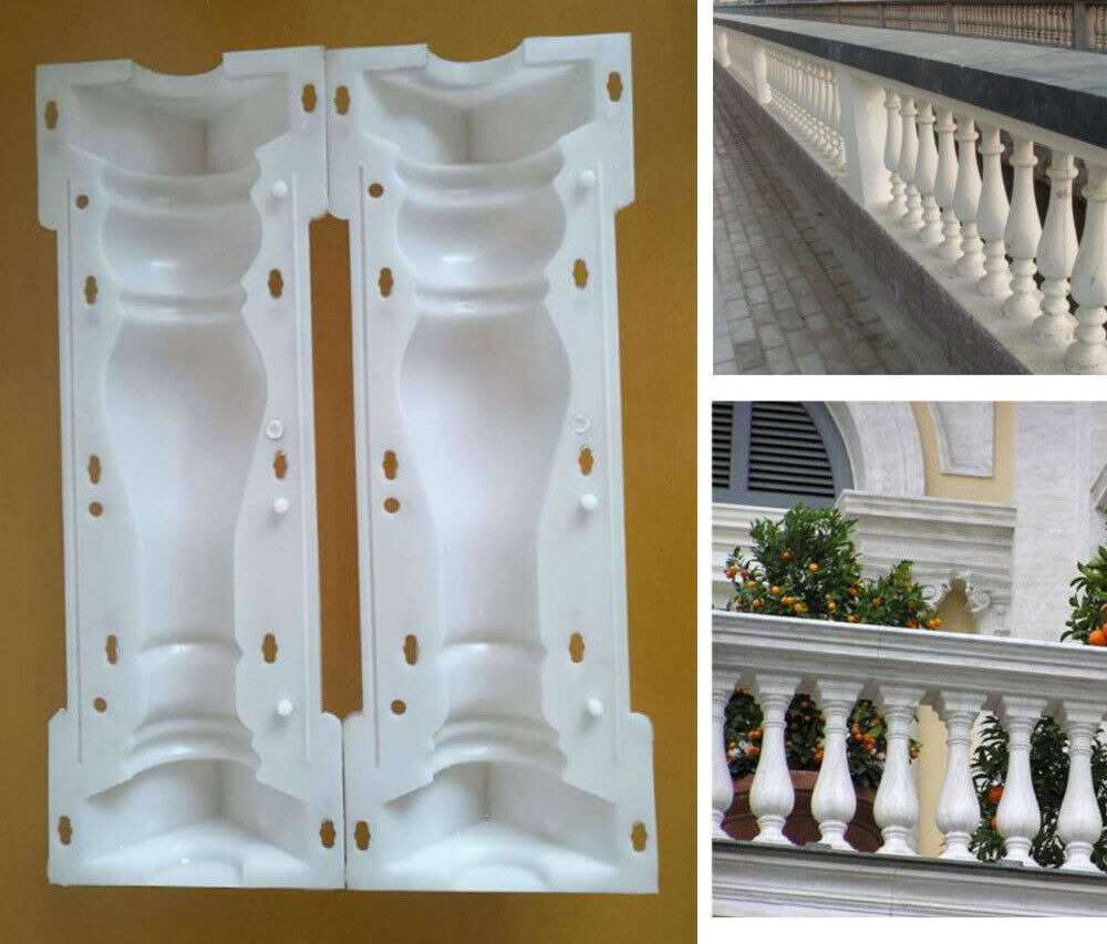 2 Piece/Set Plastic Moulds Balustrades Mold for Concrete Plaster Cement Casting