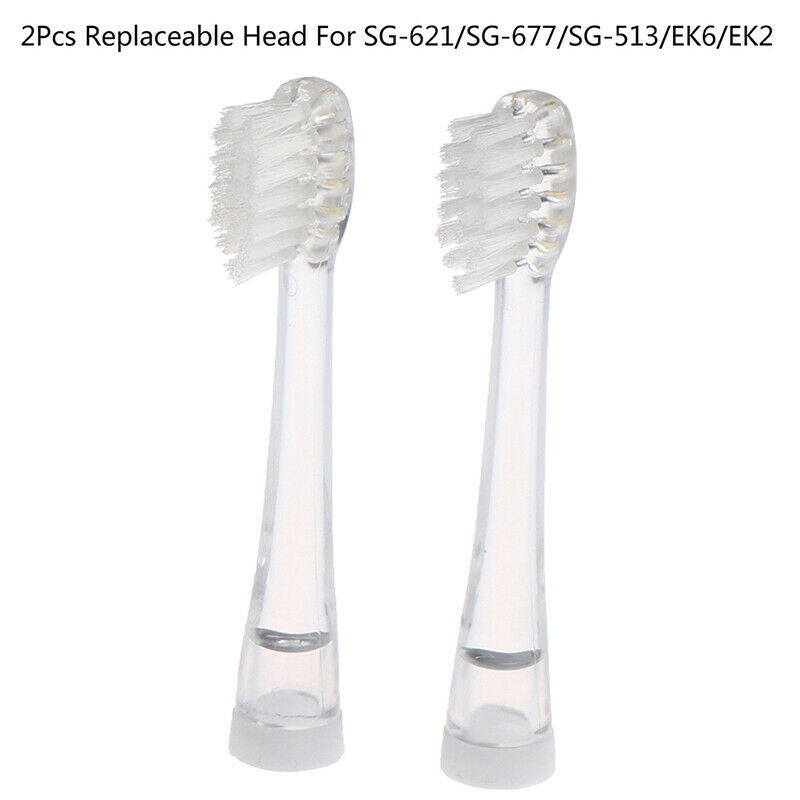 2 Pcs Replaceable Kids Toothbrush Head cleaner For SG-621/SG-677/SG-513/E.l8