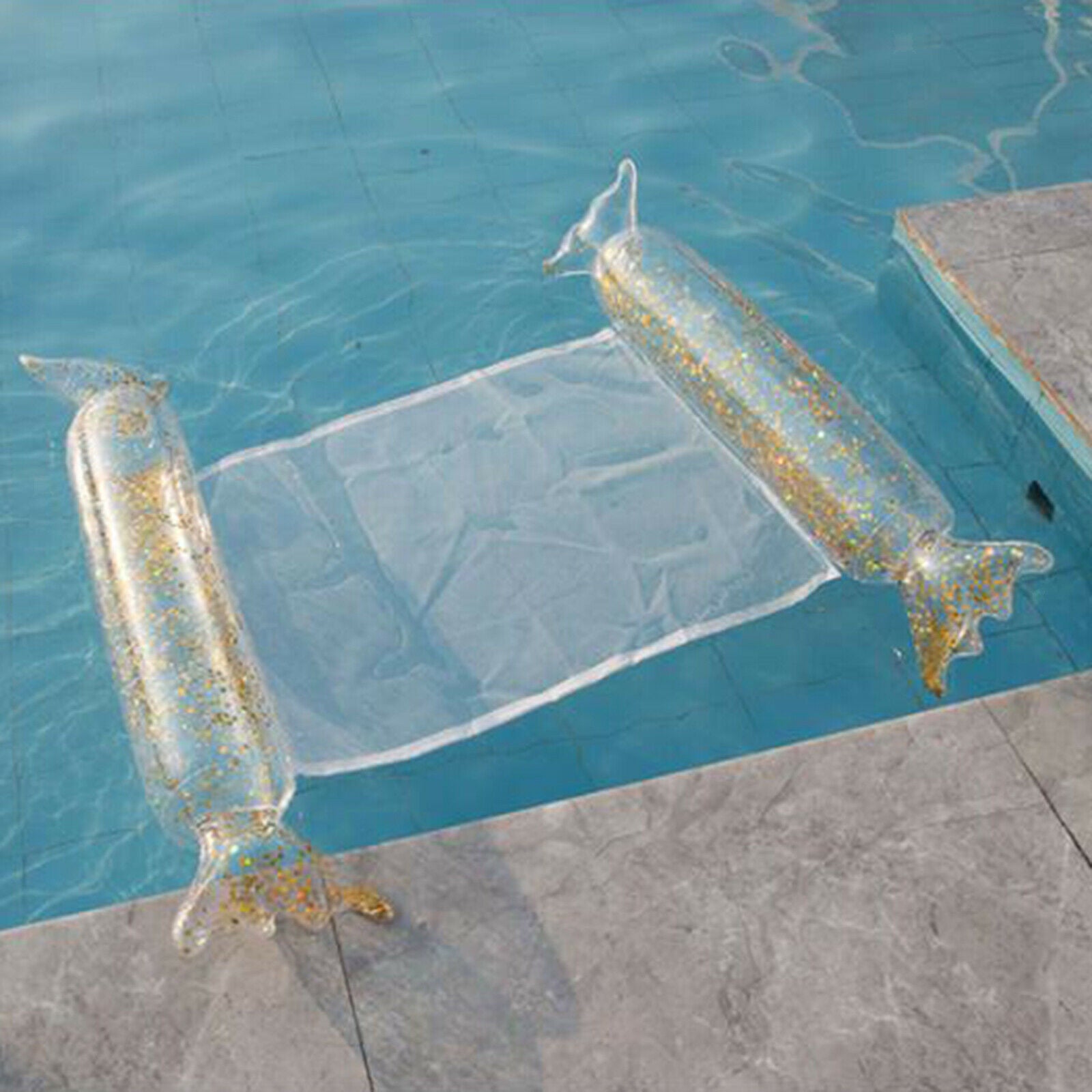 Water Inflatable Pool Hammock Float Beach Swimming Pool Water Float Sequins