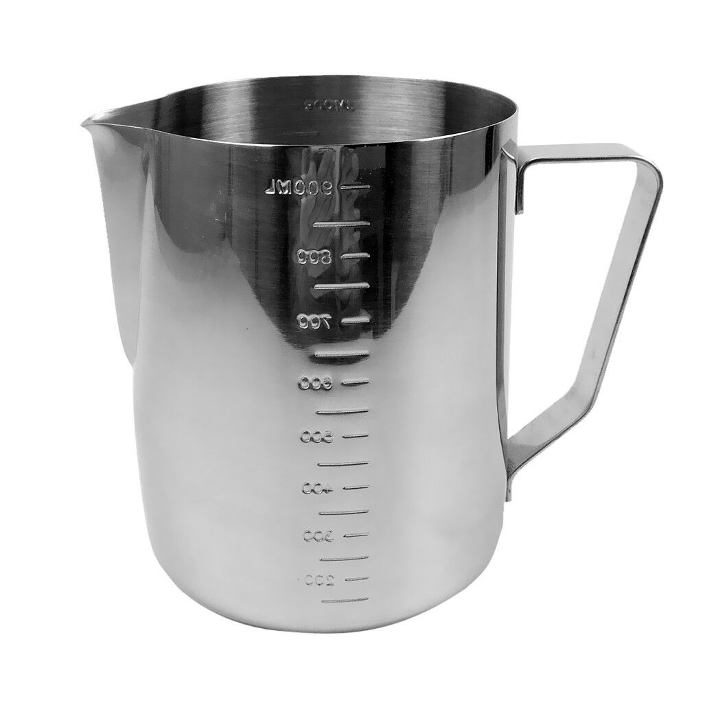 900ml Stainless Steel Coffee Frothing Milk Latte Jug with Scale Inside