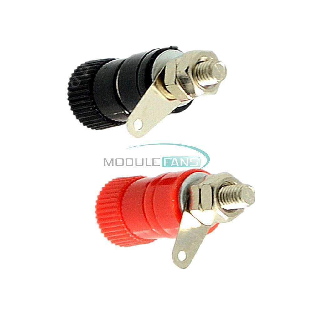 10PCS JS-910B Wire Terminal Cable Terminal 5 Red Plug +5 Black Plug Jack Socket