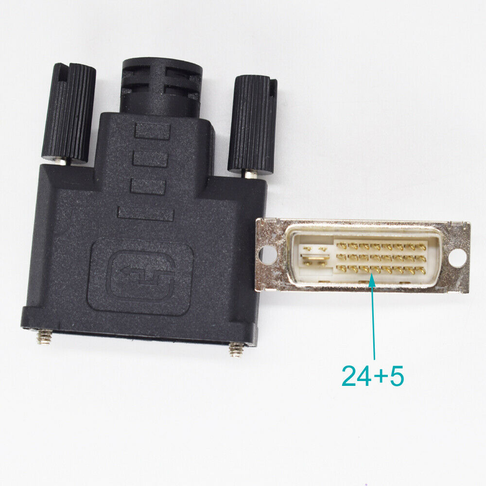 5pcs DVI 24+5 plug DVI-D 24+5 Pin Male Solder Type Adapter Connector Black