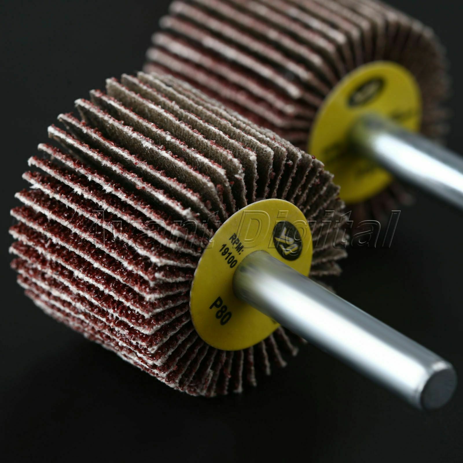 10Pcs 80 Grit Sanding Flap Wheel Disc Polishing Woodworking Grinder Rotary Tool