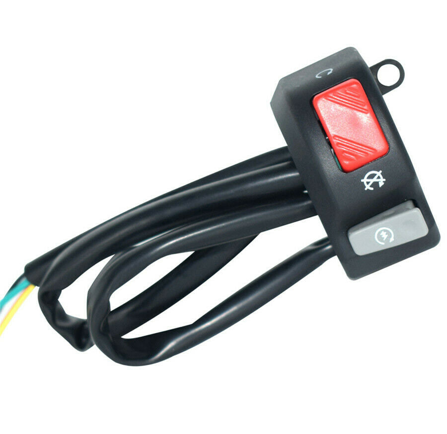 7/8" Motorcycle Handlebar Fog Headlight Horn Start Kill Switch ON OFF Button 12V
