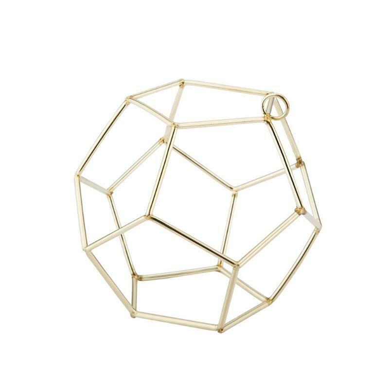 Geometric Football Shape Wall Hanging Air Plant Holer Metal Planter Display Rack