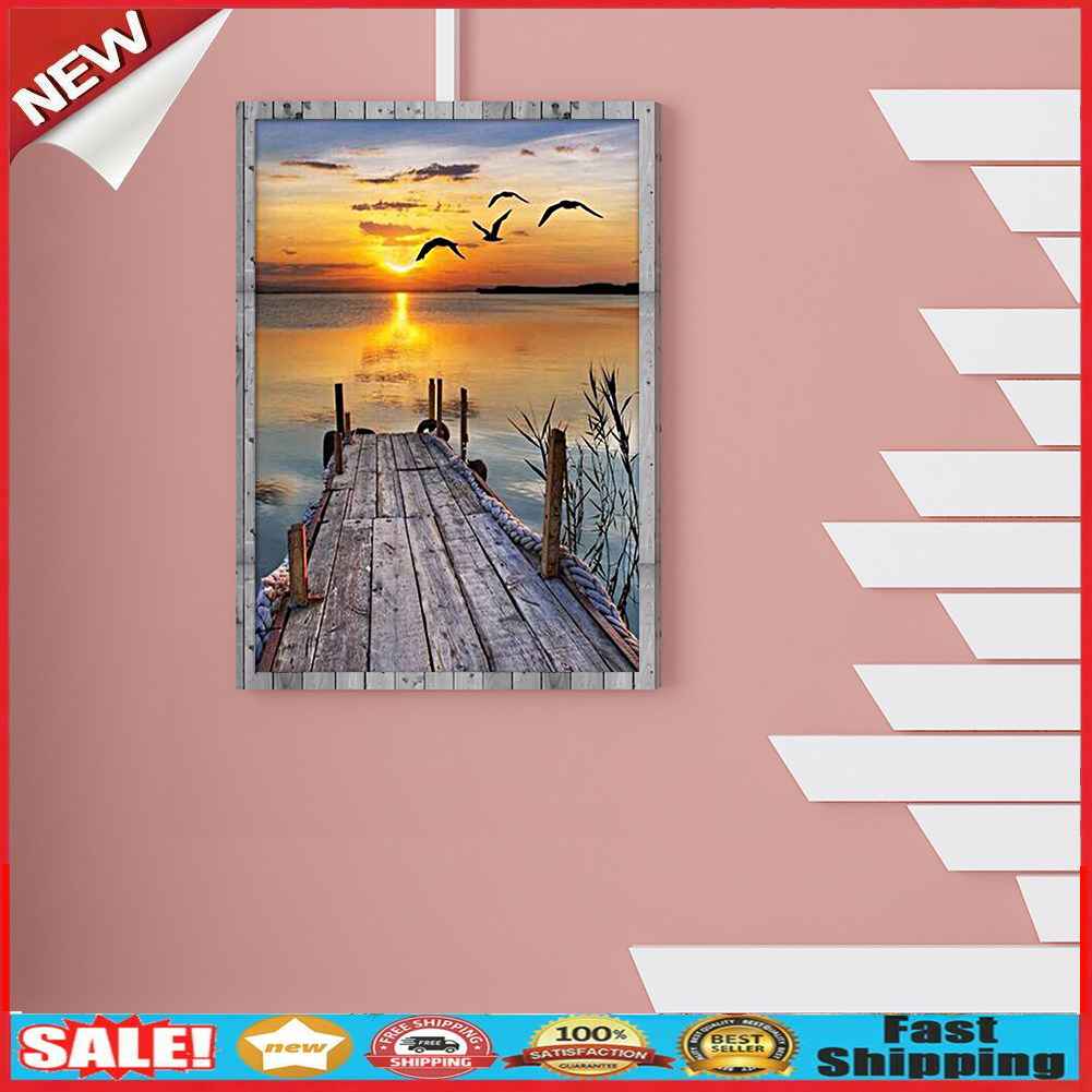 The Sea 5D Full Drill Round Diamond Painting DIY Needlework Cross Stitch @