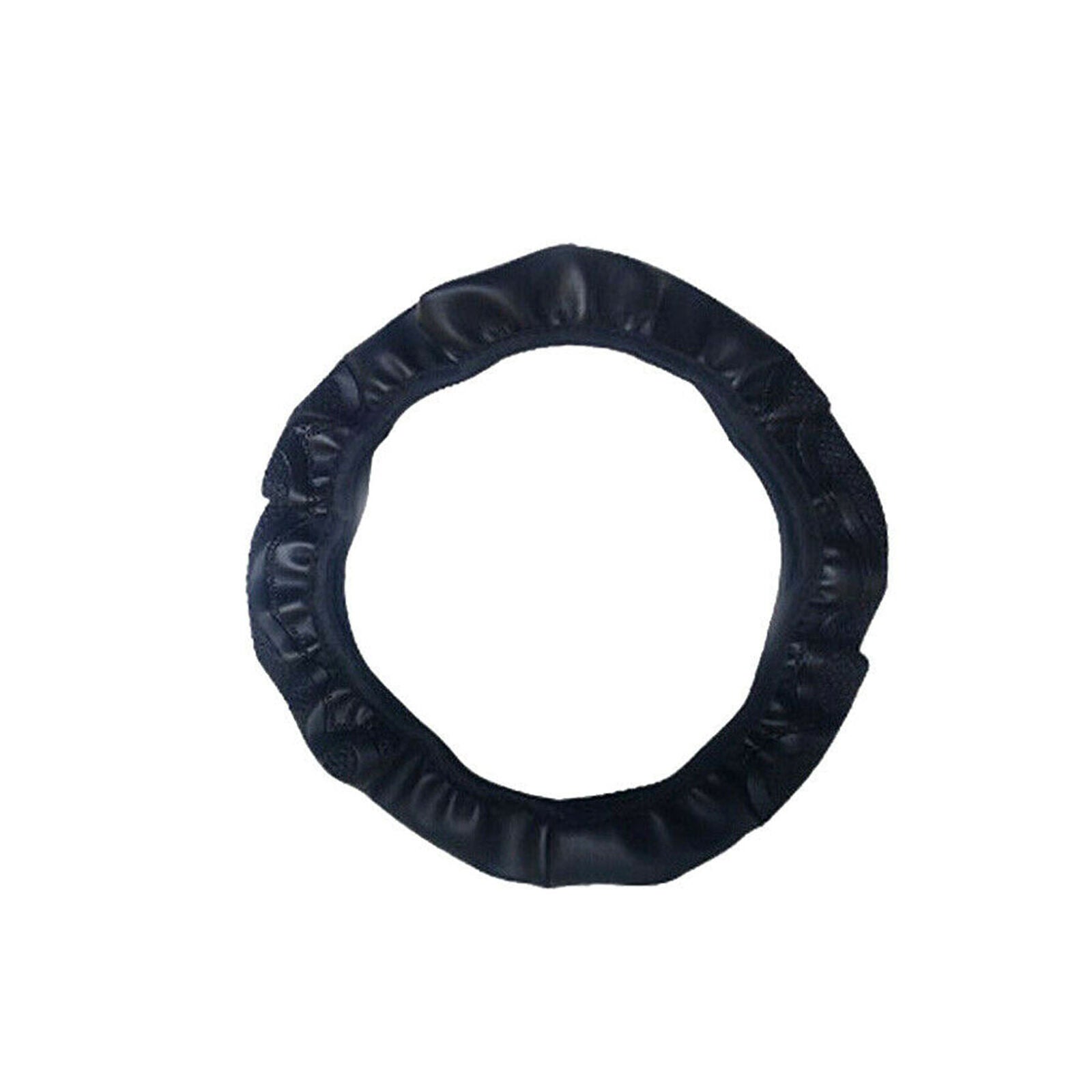 1x Black Car Steering Wheel Cover Leather Breathable Anti-slip Car Accessories