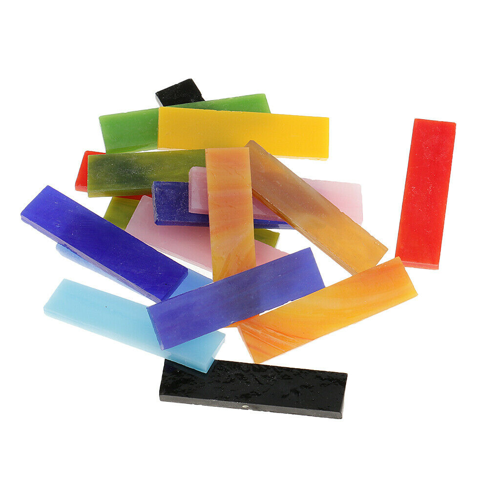 Colorful Mosaic Tiles - 220 Stained Glass Mosaic Tile Supplies Rectangle for DIY