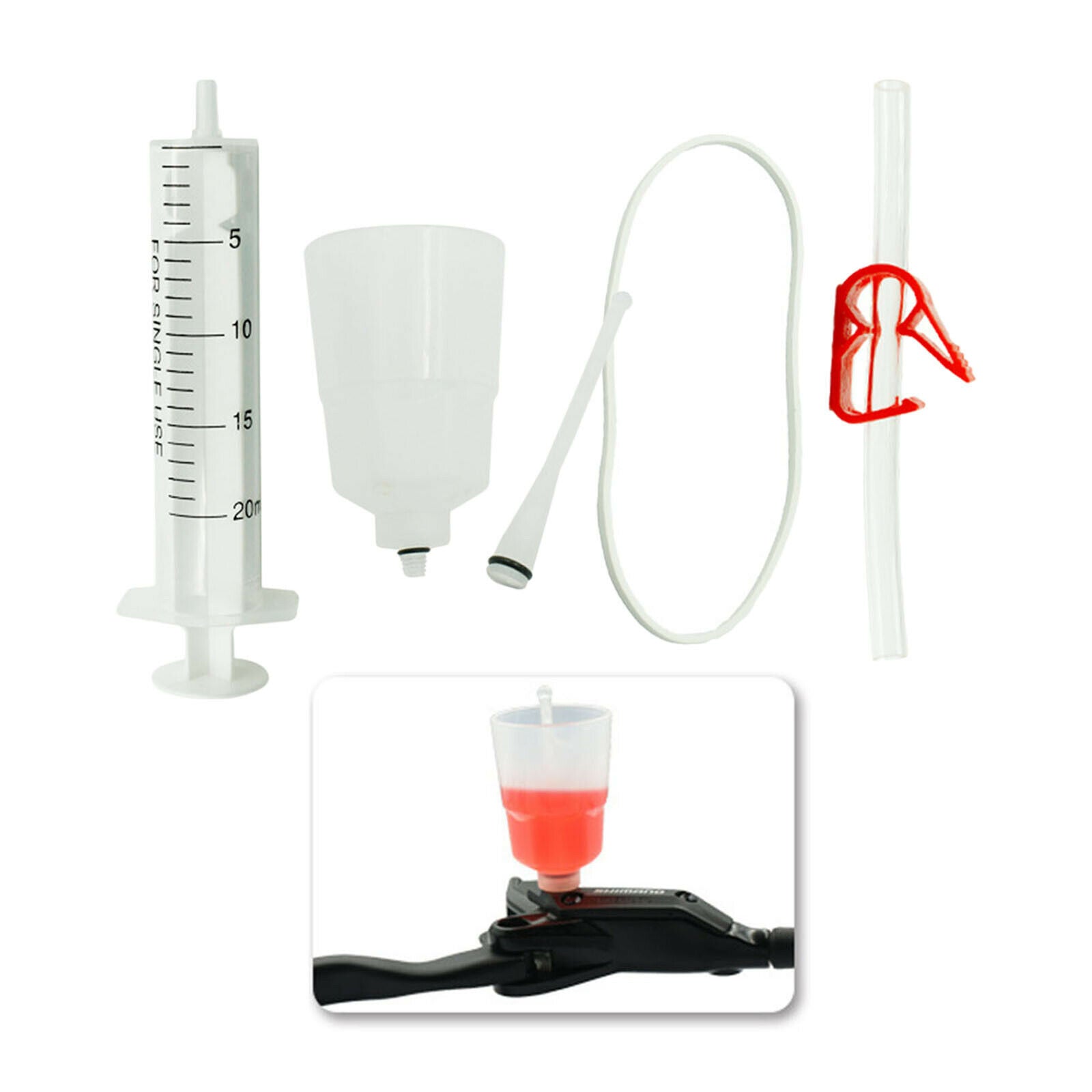 Bike Hydraulic Disc Oil Bleed Kit Mountain Bicycle Syringe Refill Filling