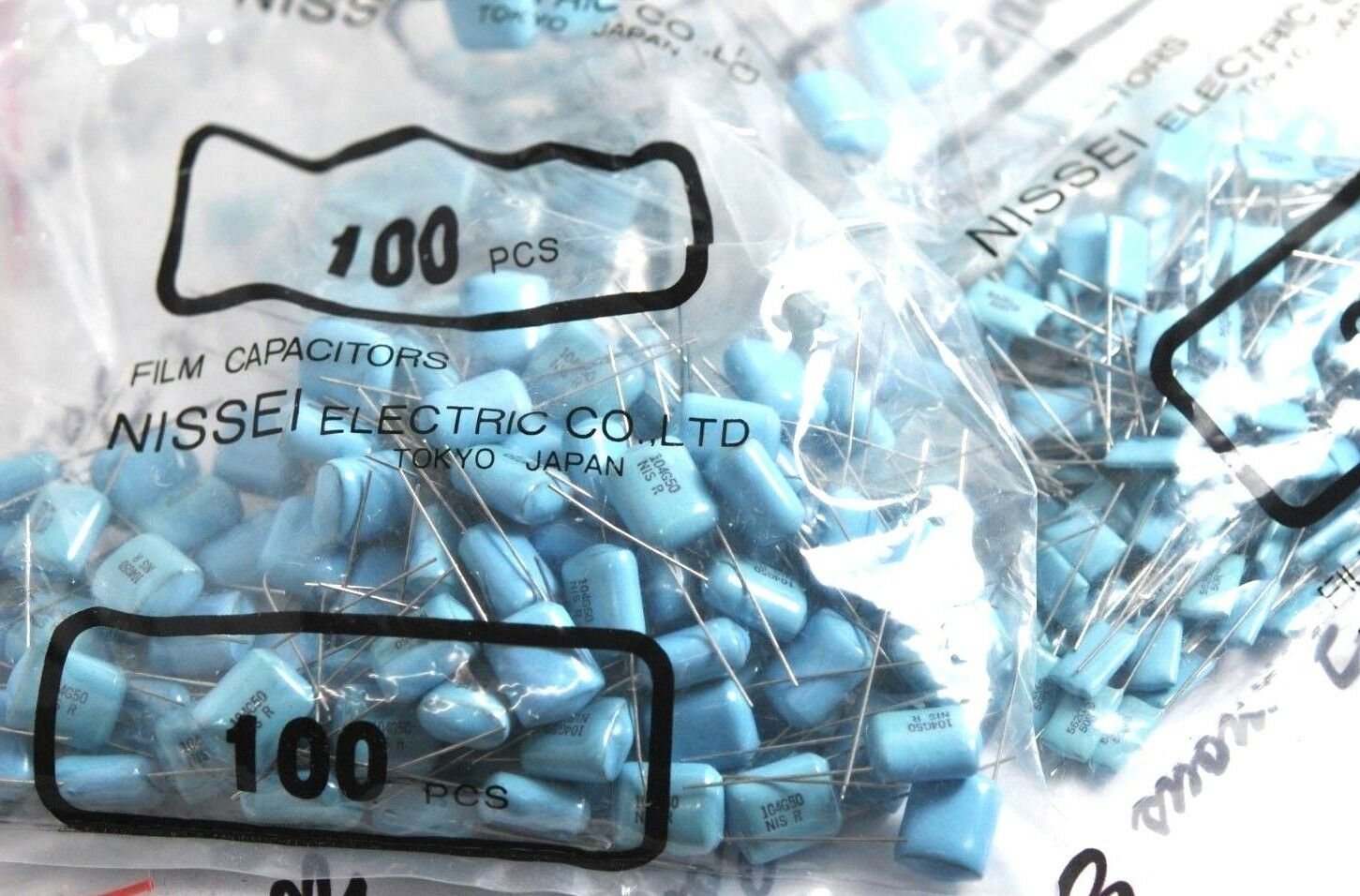 10pcs - NISSEI AWS 4700P (4700pF 4.7nF) 50V 2%  Film Capacitor - NOS For Audio
