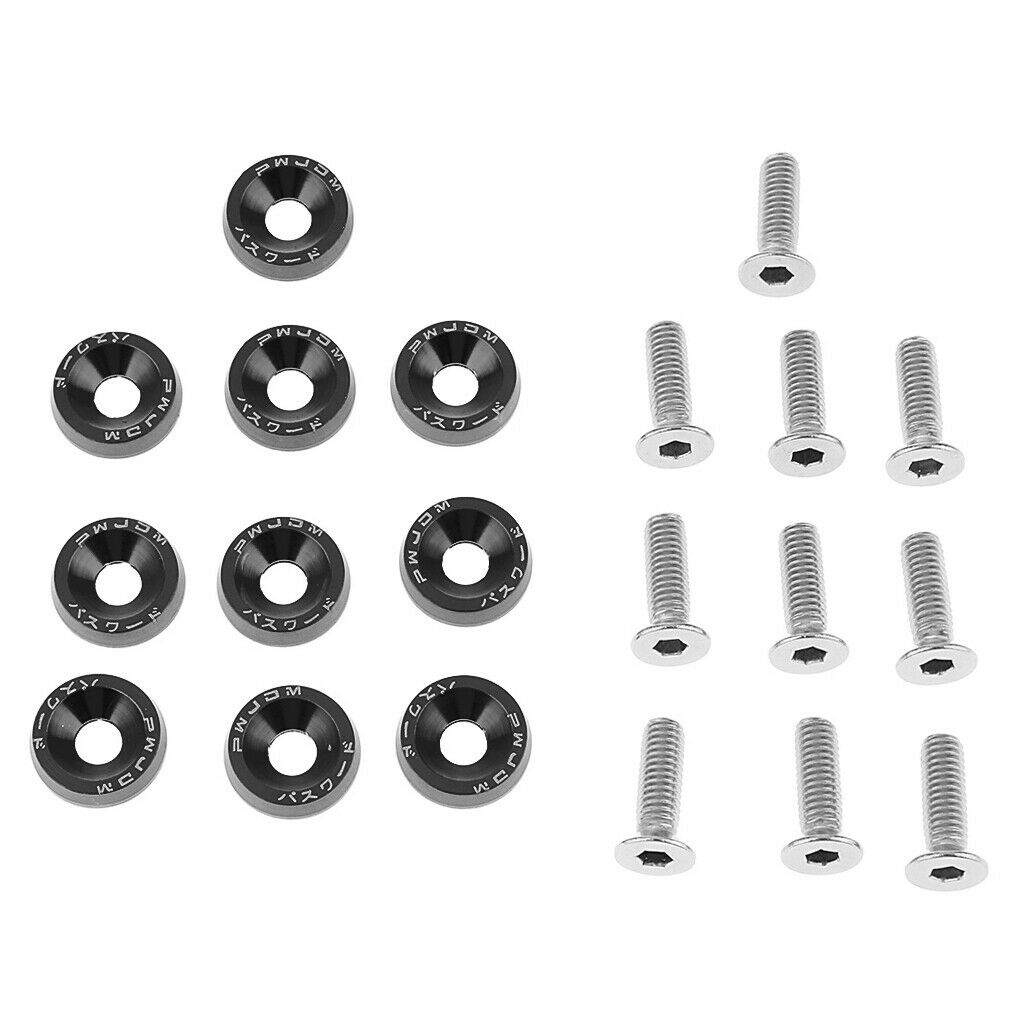 Reinforcement Aluminum Washers Cup Head Screw 6mm Cone Screw Gasket Black