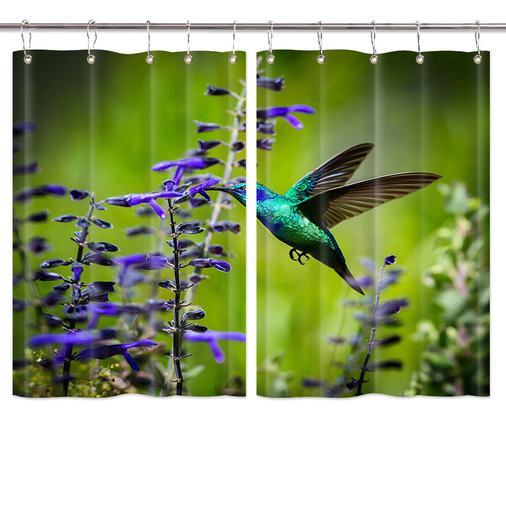 Hummingbird Window Treatments for Kitchen Curtains 2 Panels, 55X39 Inches