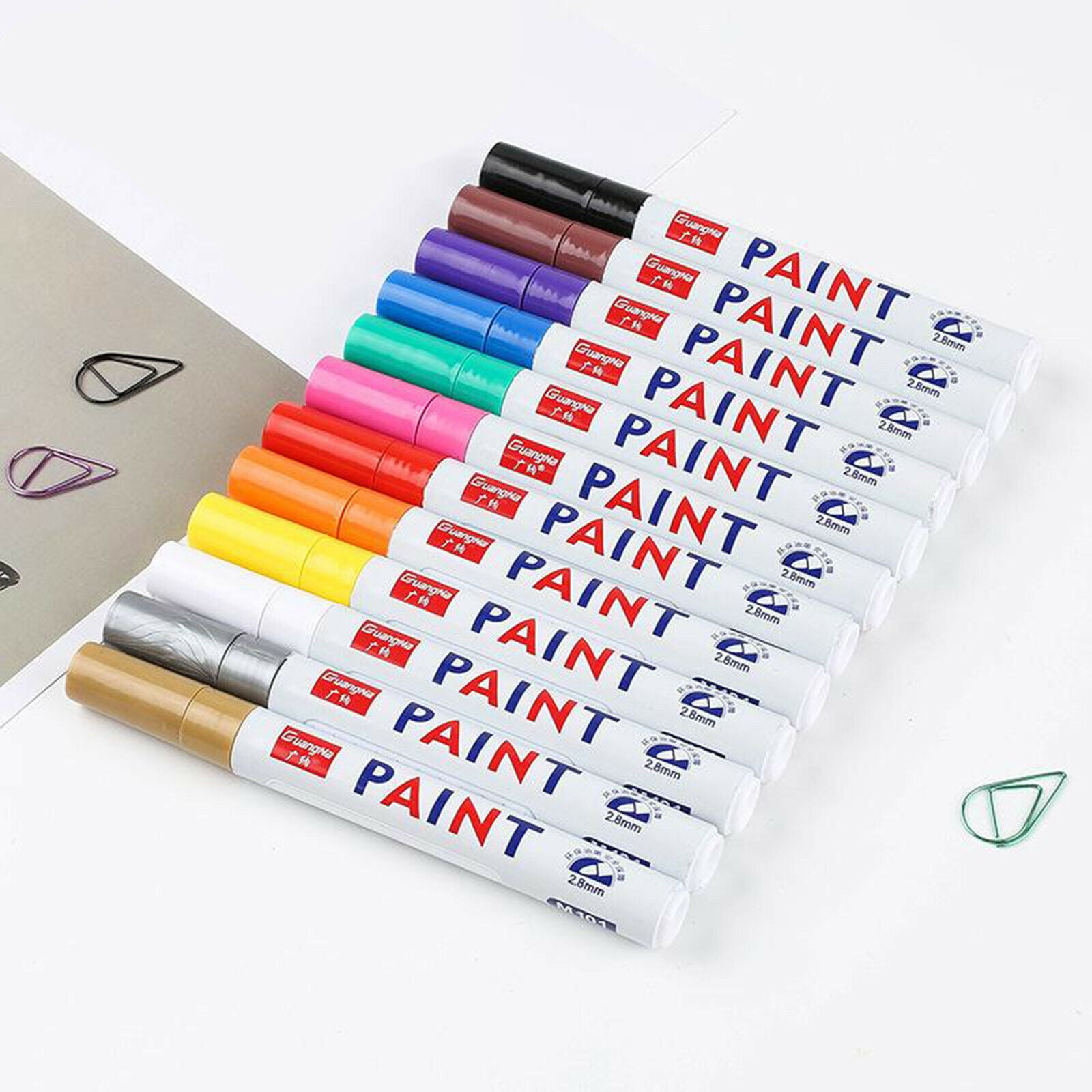 Waterproof acrylic paint pens Metallic marker pen for painting on rocks
