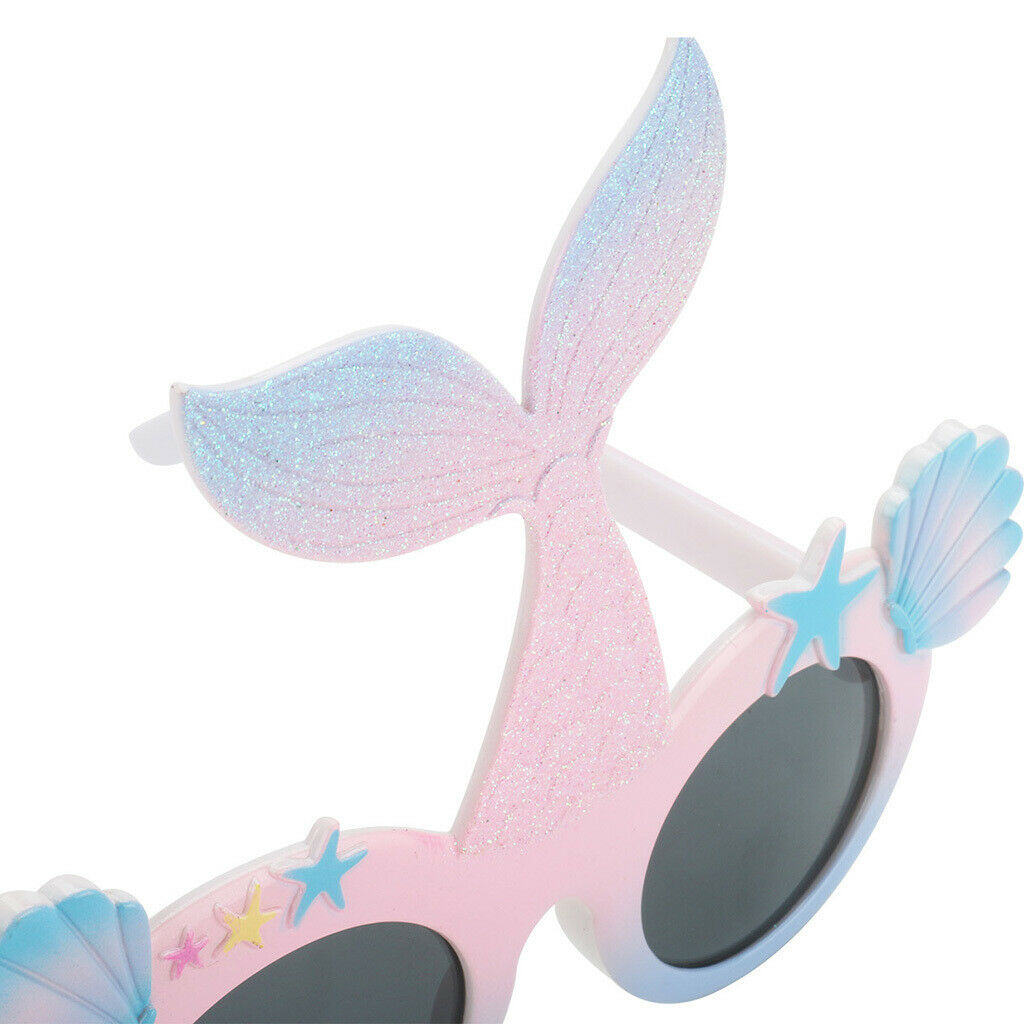 Mermaid Shape Plastic Fancy Sunglasses, Funny Party Eyeglasses Beach Theme