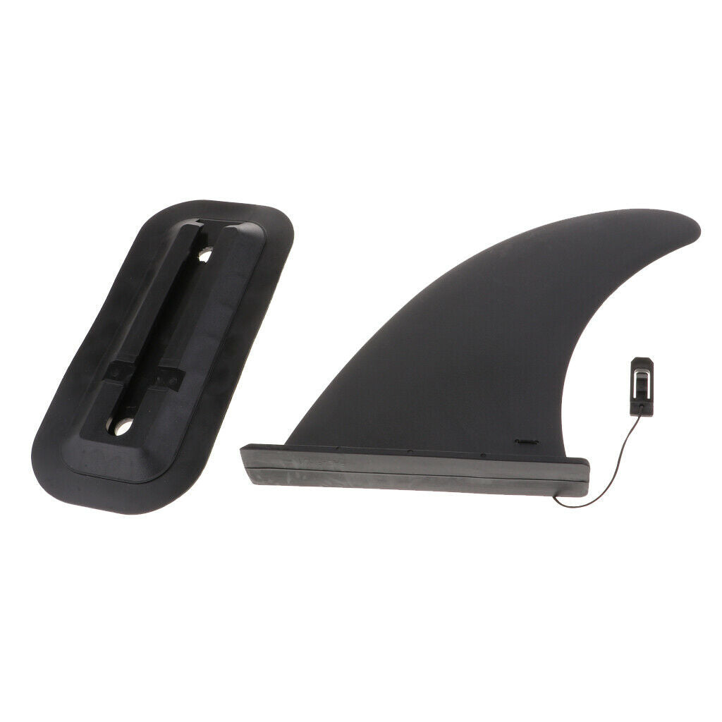 2X 4.5x9.4in Surfing Boards Softtop Fin Free without tools Fin Screw Black