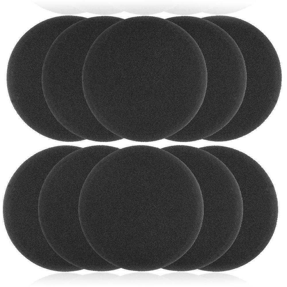 10Pack 50mm Headphone Earphone Sponge Ear Pad Foam Covers Cap Black Set