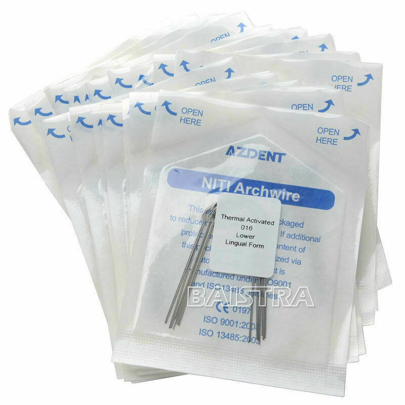 20 X Dental Orthodontics Lingual Arch Wire Heat Thermal Activated NiTi Round US