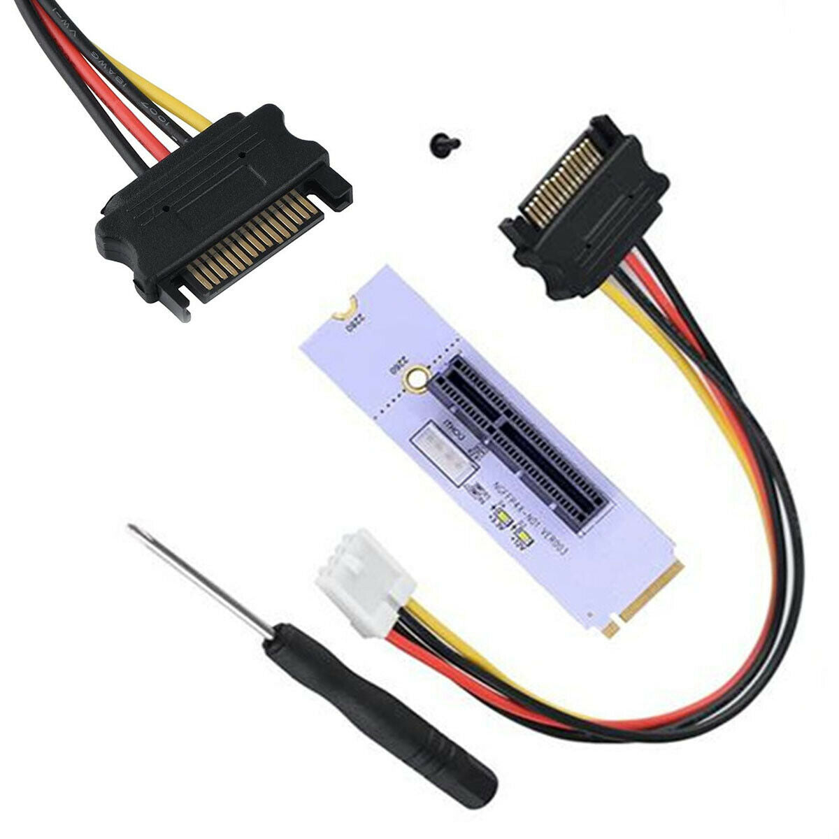 2x PCI-E 4X To NGFF M.2 B+M Key Adapter Card Support M.2 Slot 3 PCI-E-Based Slot