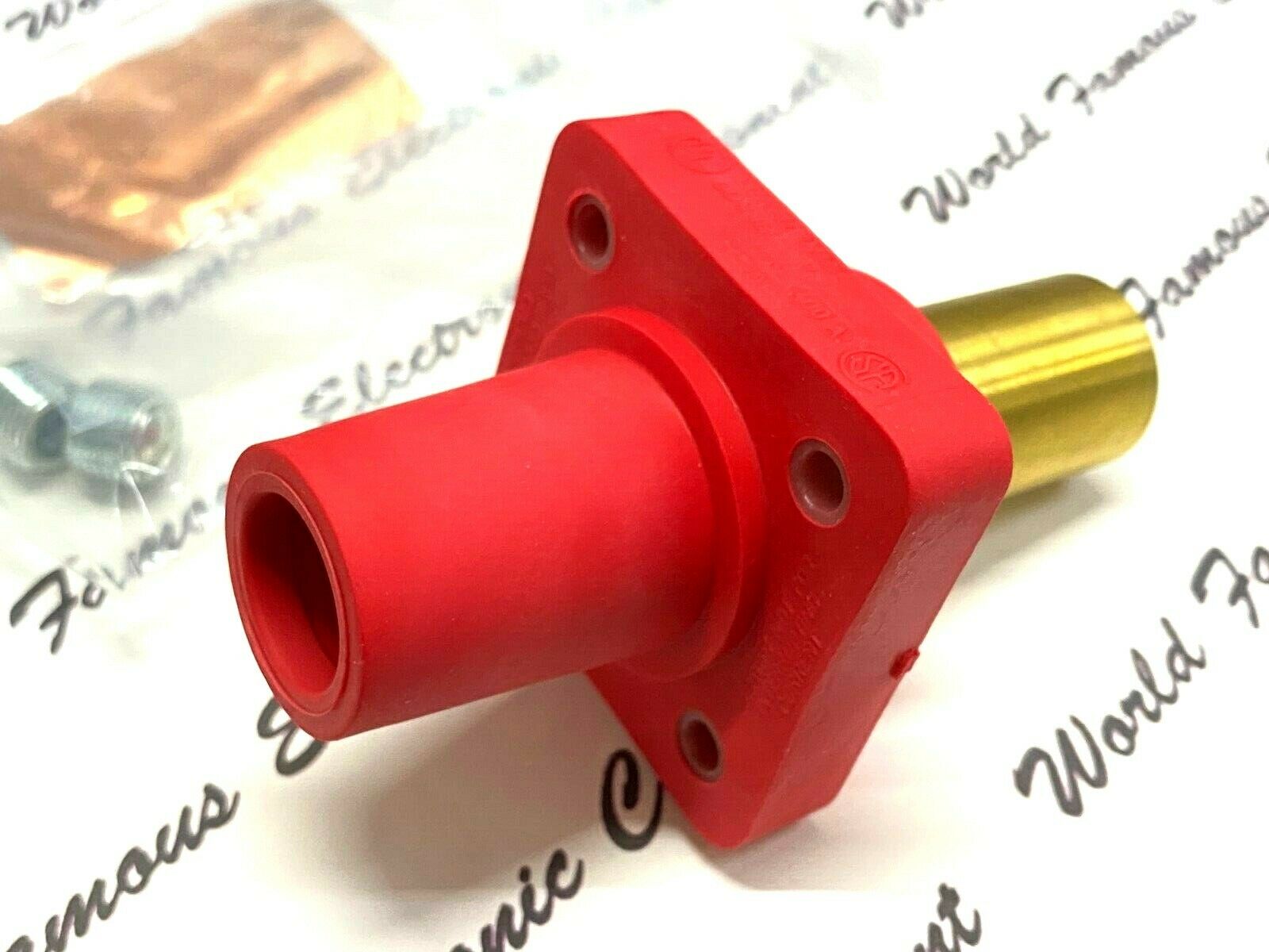 1pcs - COOPER E1016-1727 Camlok J Power Female Receptacle 400A 600V - RED