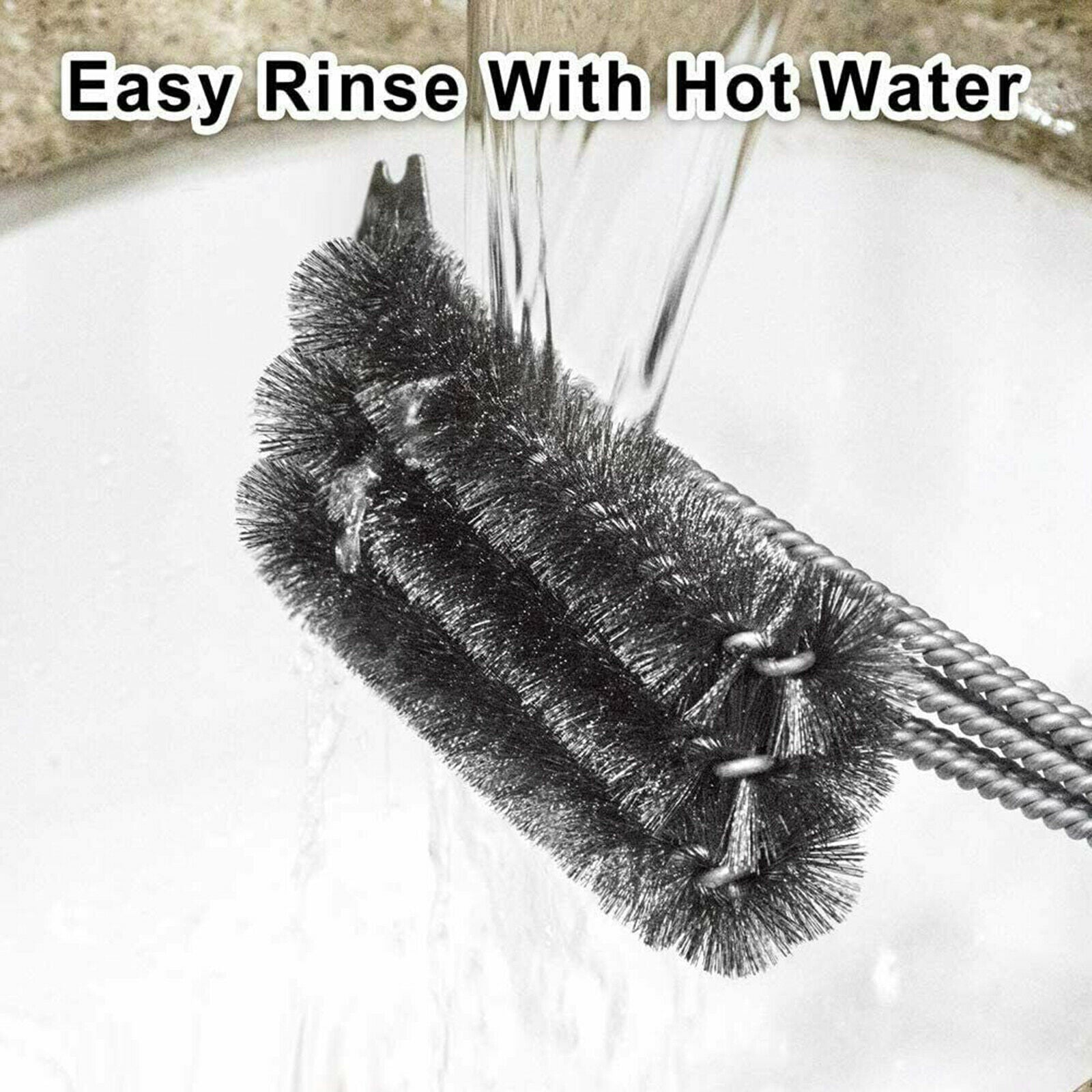 Quick Grill Brush Scraper 18 Inches Long BBQ Brush for Gas/Charcoal Grilling