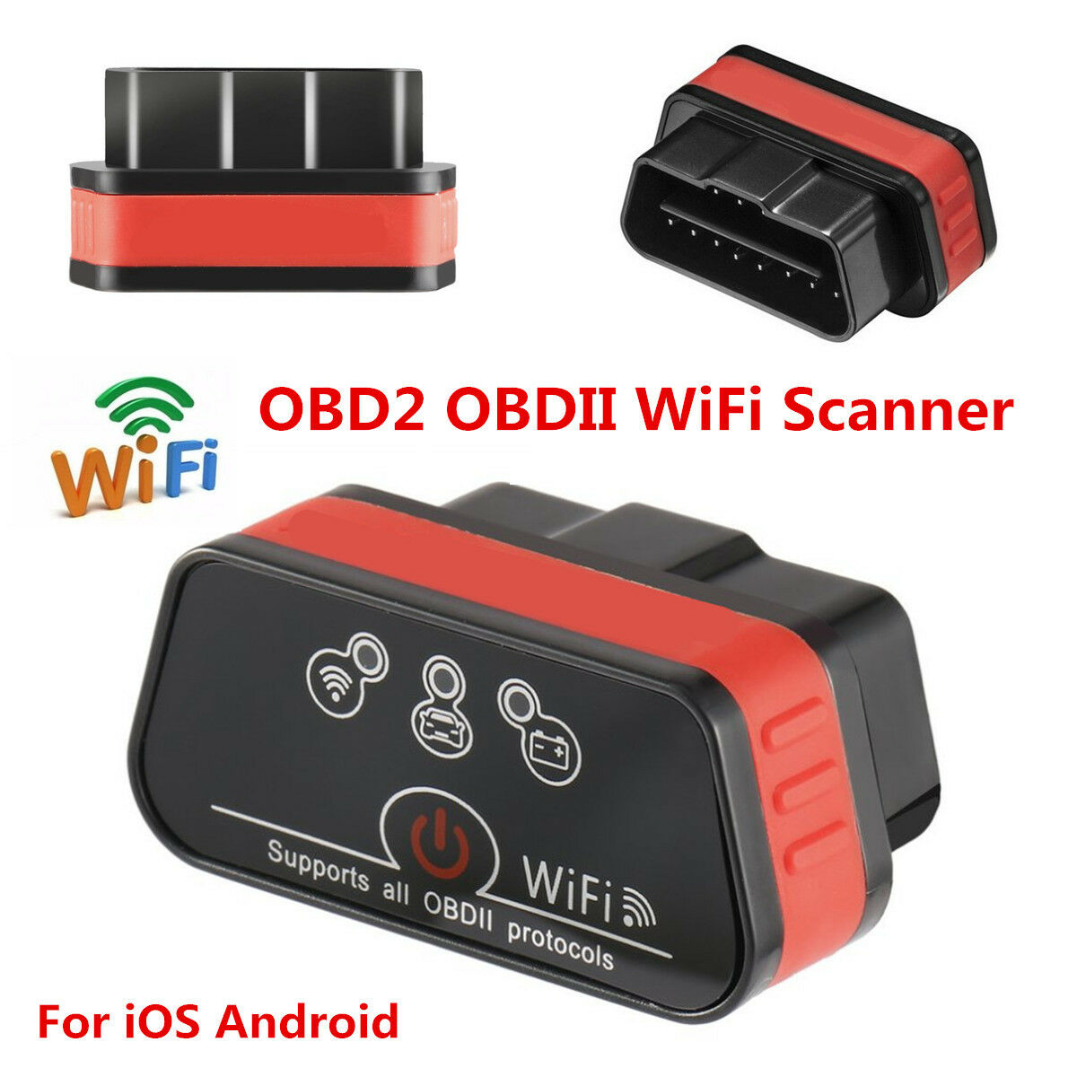 KW901 ELM327 OBDII OBD2 WiFi Car Fault Code Reader Auto Diagnostic Scanner Tool