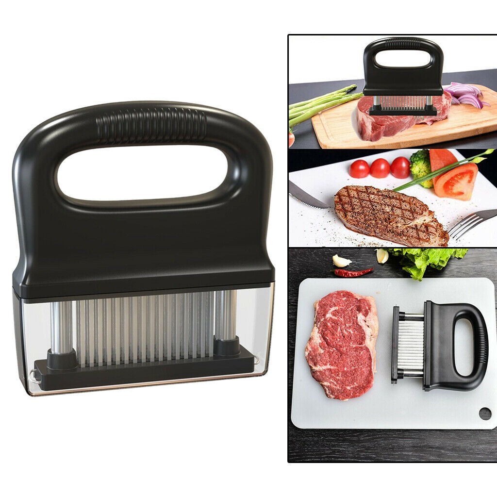 Meat Tenderizer Steak Pork Prongs Cooking Tool - Stainless Steel 48 Needle Blade