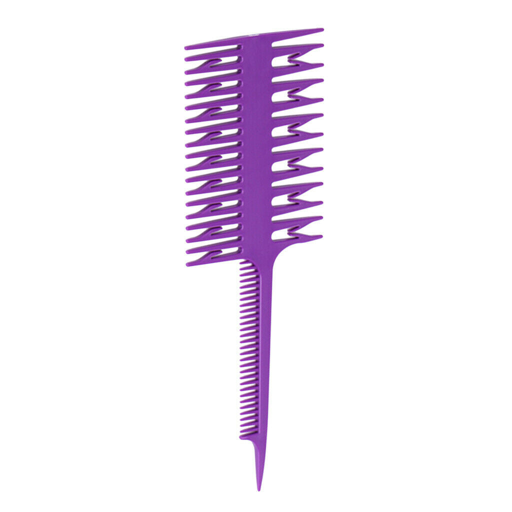 Salon 3-Way/2 Way Weaver Weaving Comb Hair Dyeing Sectioning Highlighting 3x