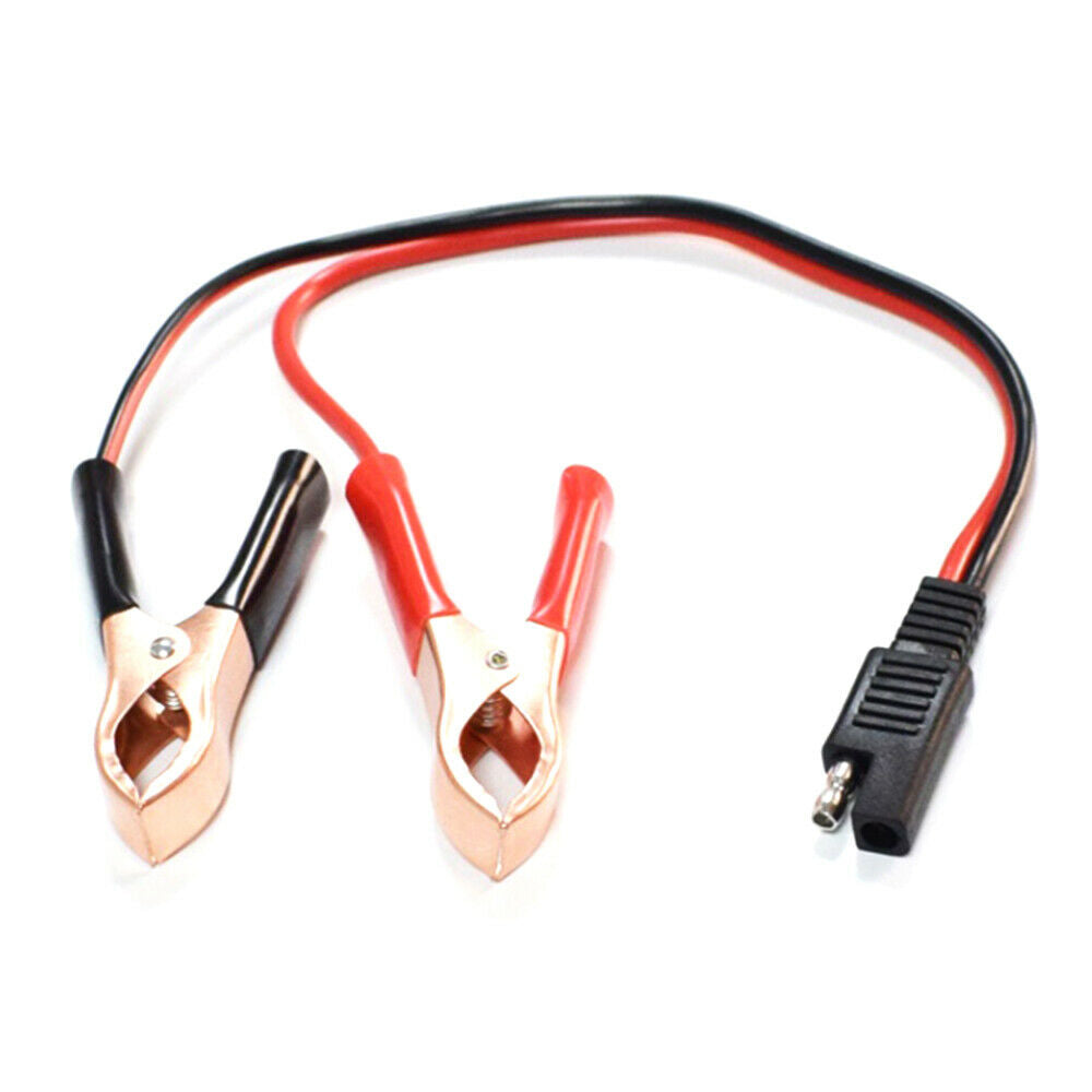 14AWG 2-Pin SAE Quick Disconnect Plug to Battery Alligator Clips Cable Harness