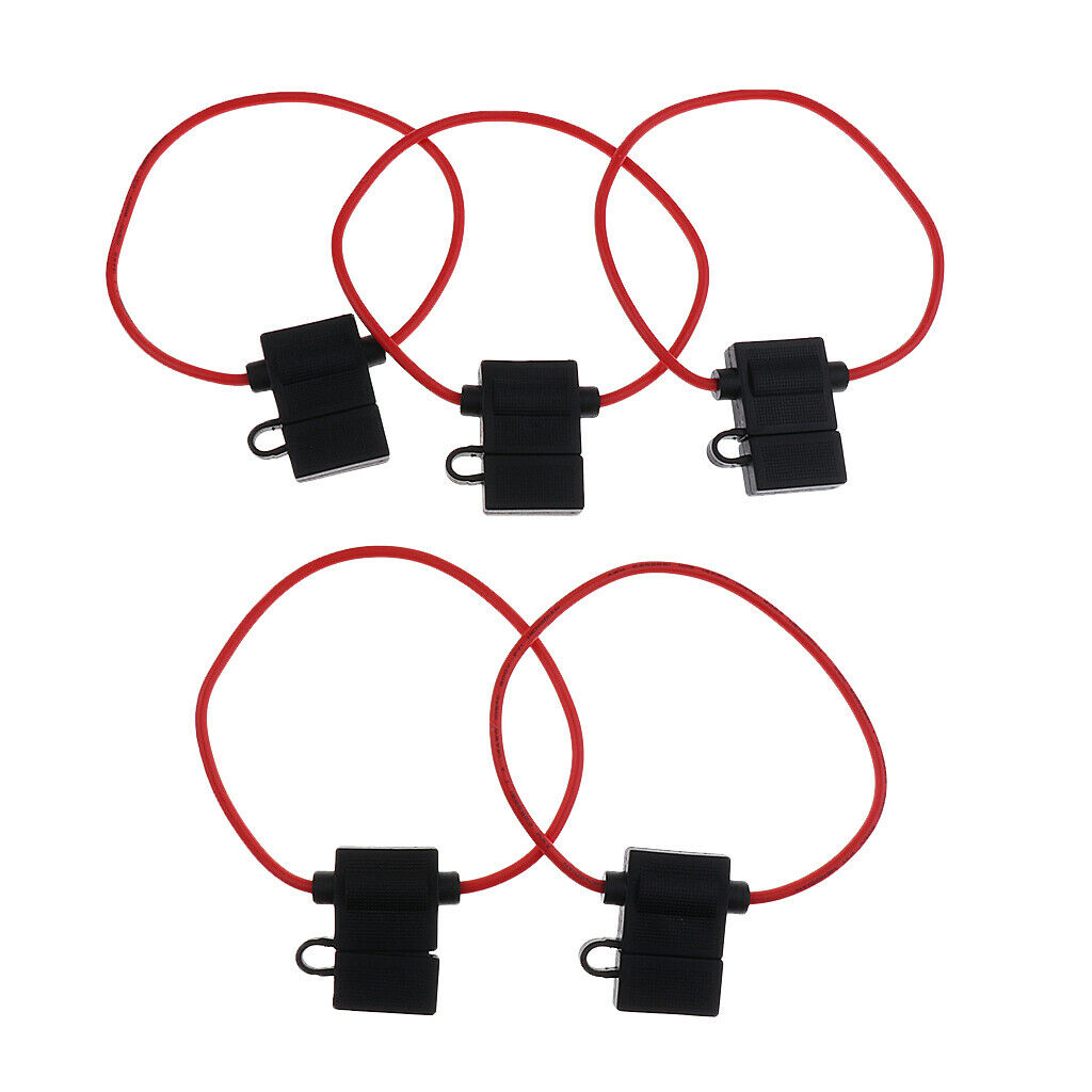5 Pcs 16AWG Fuse Holder Waterproof Harness Locking