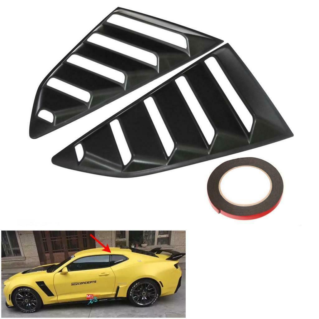 2Pcs Replacement Side Window Louver Cover 1/4 Scoop 17x10 Inch For Camaro