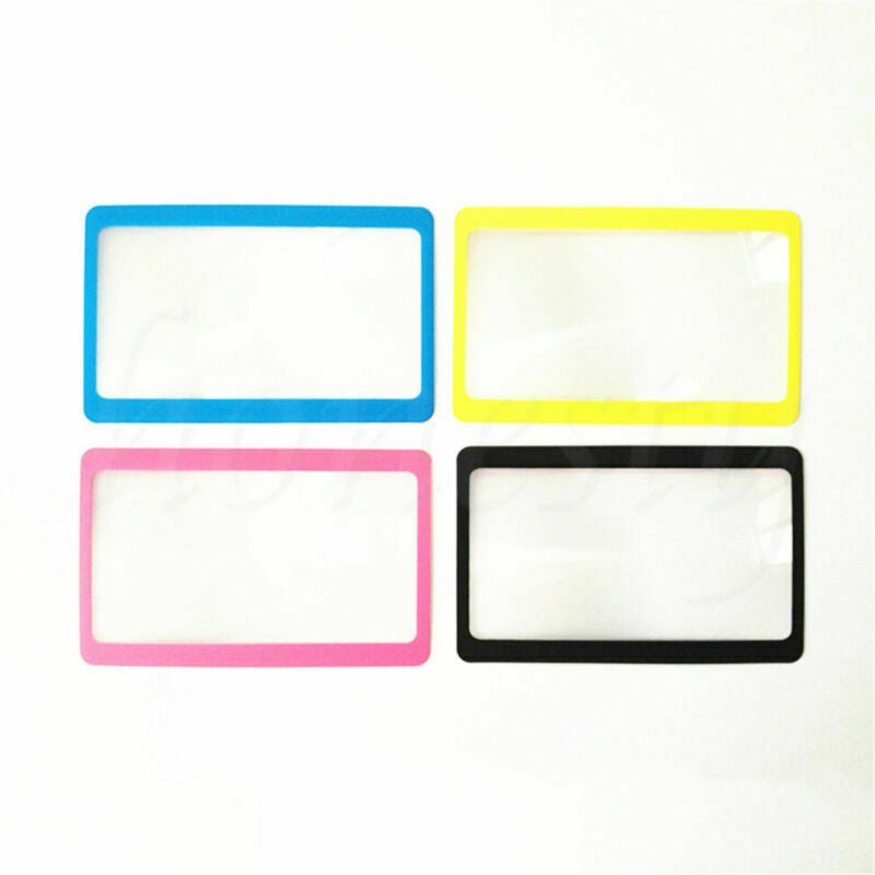 5pcs Reading Credit Card Pocket Magnifier Magnifying Tool Wallet Clip Loupe Lens