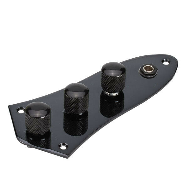 Black Pre-wired Control Plate for Jazz Bass