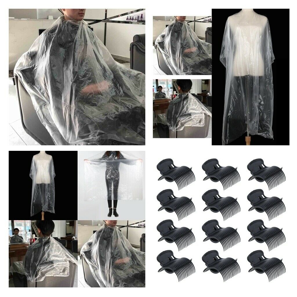 50Pcs Disposable Hair Cutting Cape Gown Barber Shop Capes 120X160cm + Gifts