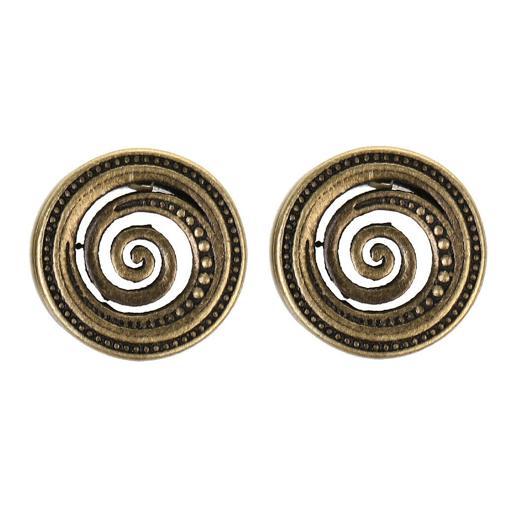 Pair Metal Turbine Ear Tunnel Plug Expander Stretcher Body Jewelry 8mm