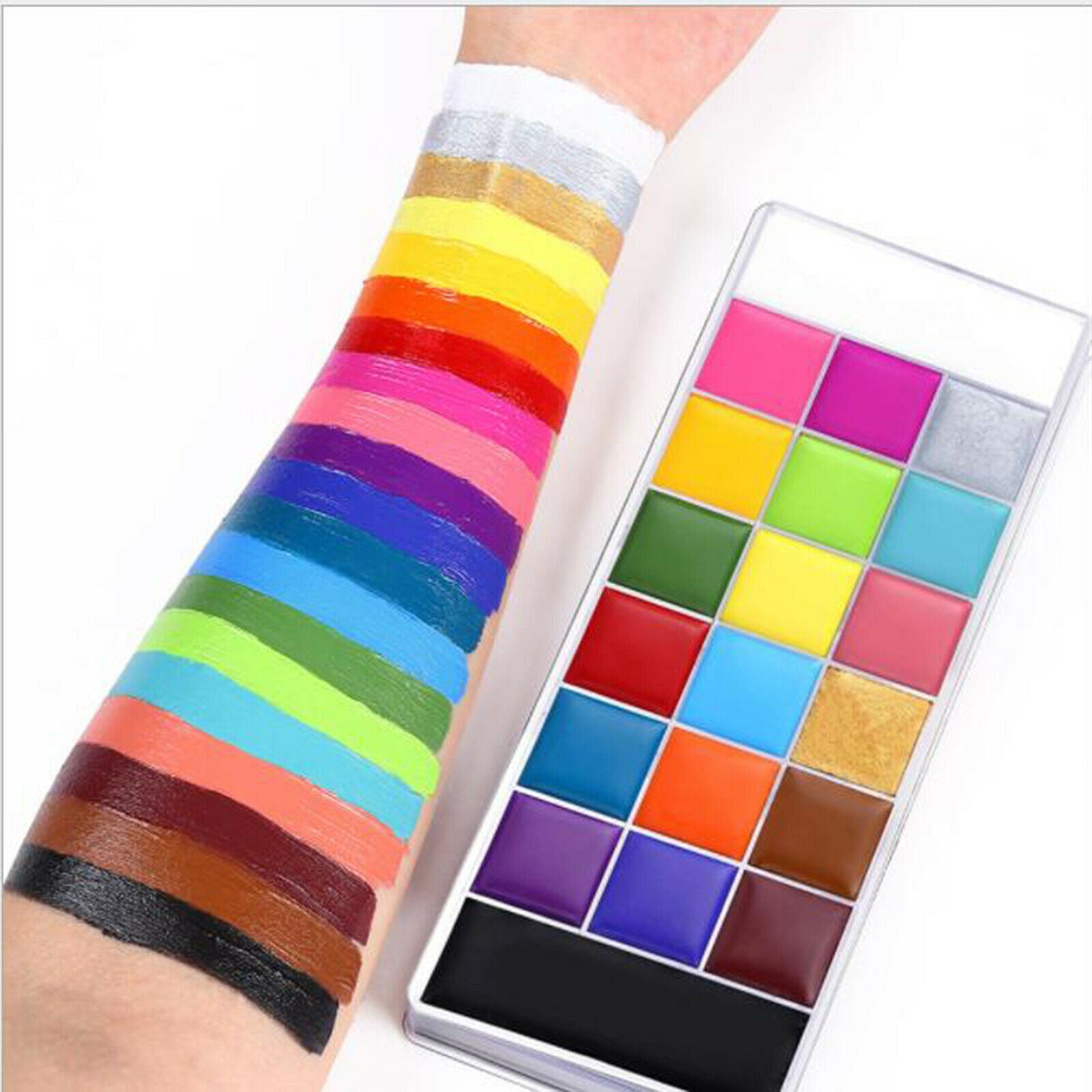 20 Colors Face Body Painting Oil Palette, Safe Kids Flash Painting, Oil Based