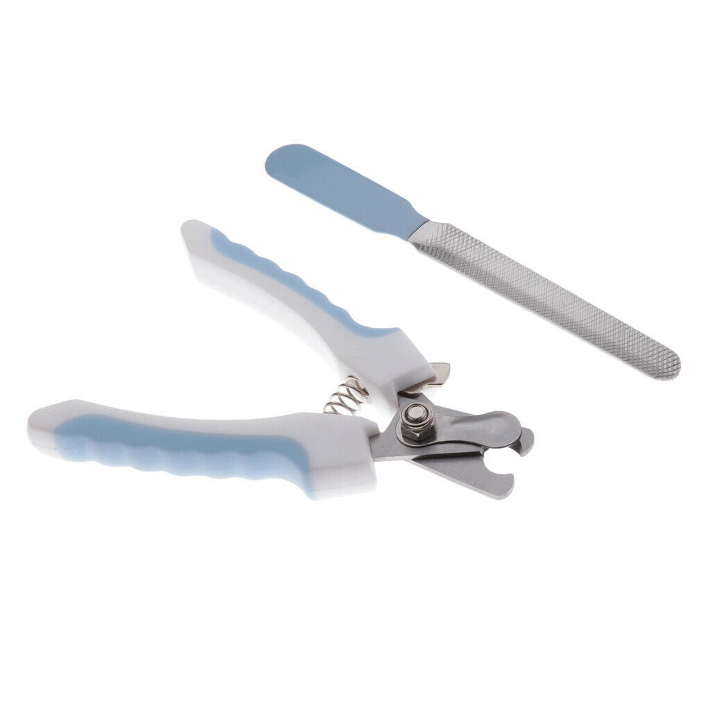 Pet Nail Clipper Scissor with File, Safety Dog Cat Nail Trimmer  Small