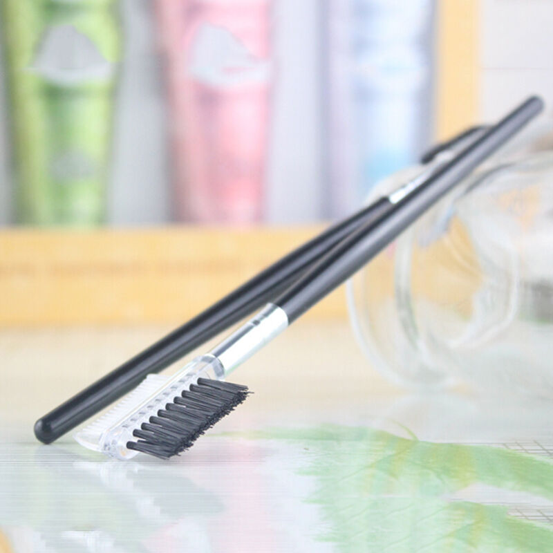2016 Eyebrow Eyelash Dual-Comb Extension Brush Comb Cosmetic Makeup Tool  Y1 NC