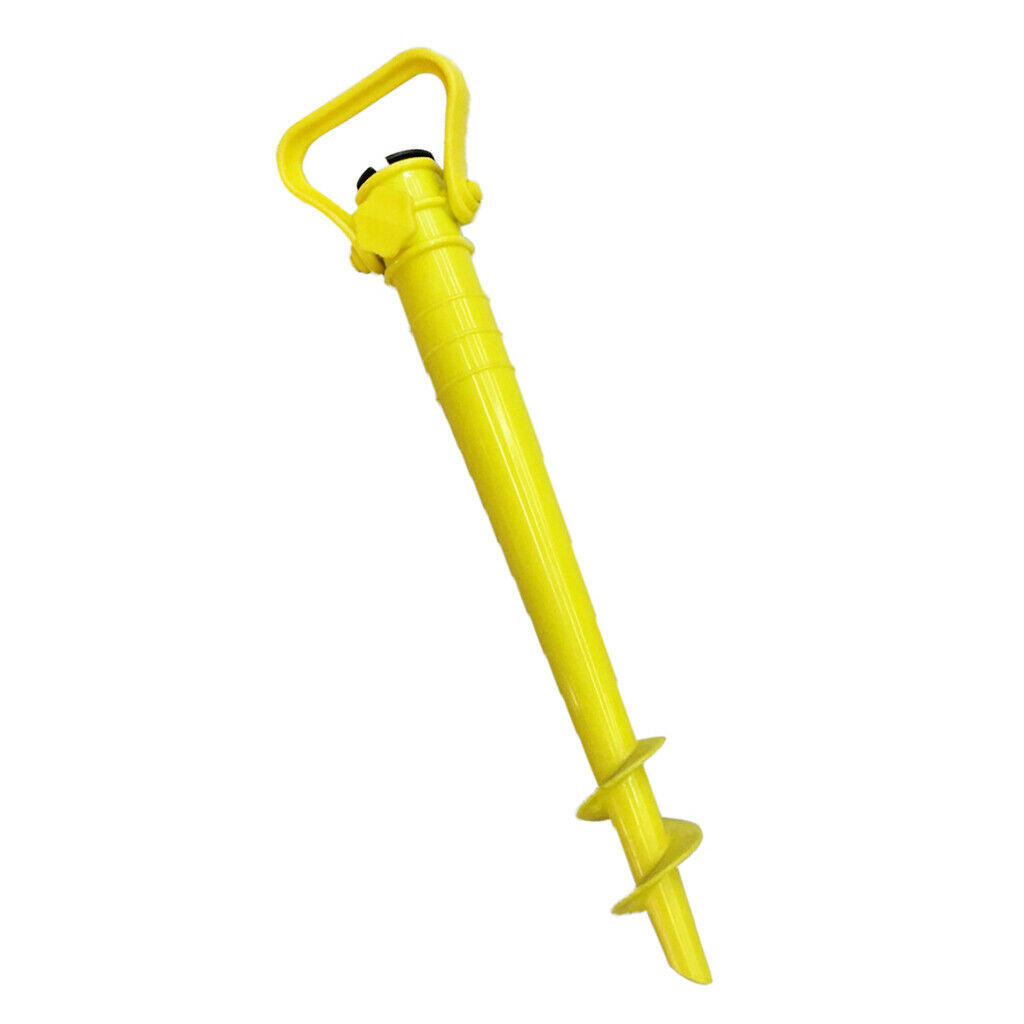 Beach Garden Patio Sun Umbrella Holder Ground Anchor Spike Stand Yellow