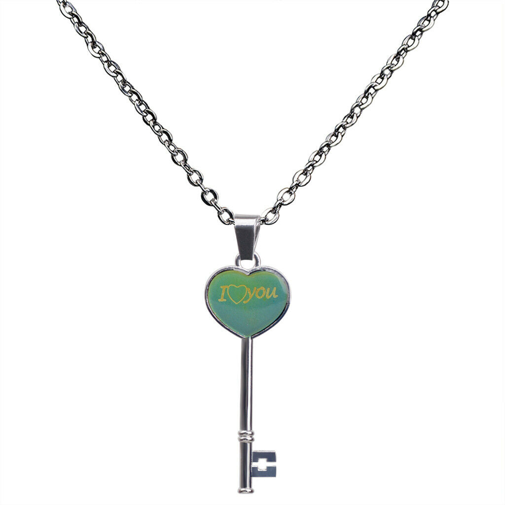 Exquisite Mood Temper Color Change Key Mood Stone Pendants Jewelry Gifts