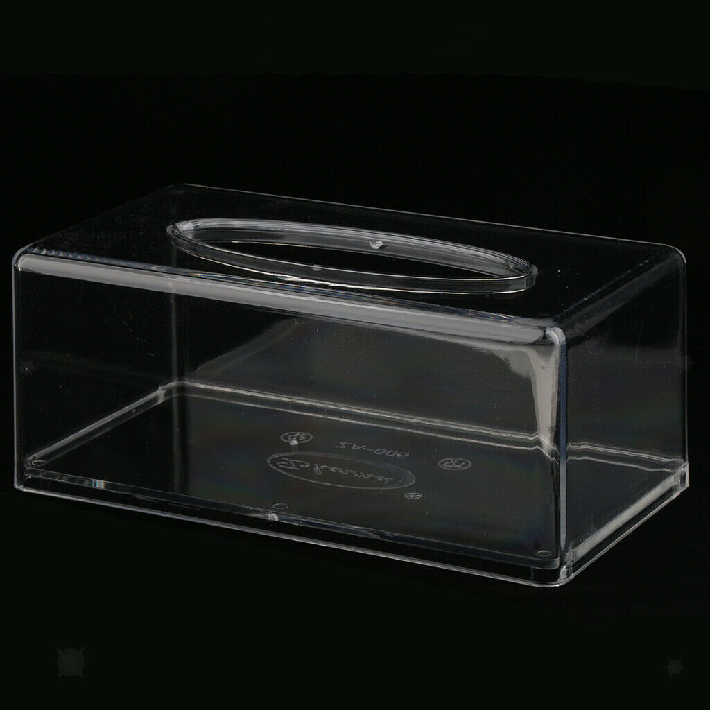 Compact Clear Tissue Dispenser Case Facial Paper Towel Box Large Capacity