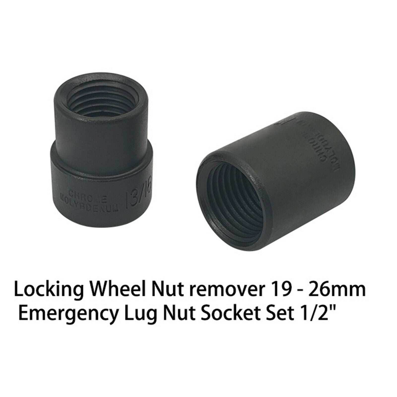 Steel Locking Wheel Nut Remover Tool 19-26mm 1/2-inch drive Professional