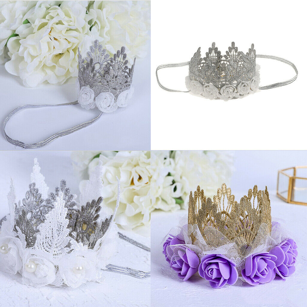 Newborn Baby Girls Kids Flower Headband Elastic Hair Band Crown Hair Accessories