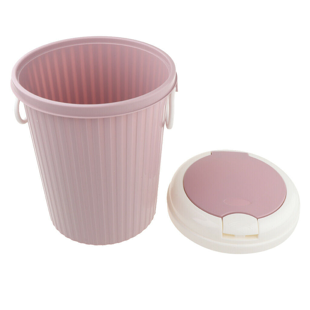 2Pcs S L Household Kitchen Bedroom Bathroom Trash Can Garbage Bin with Lid