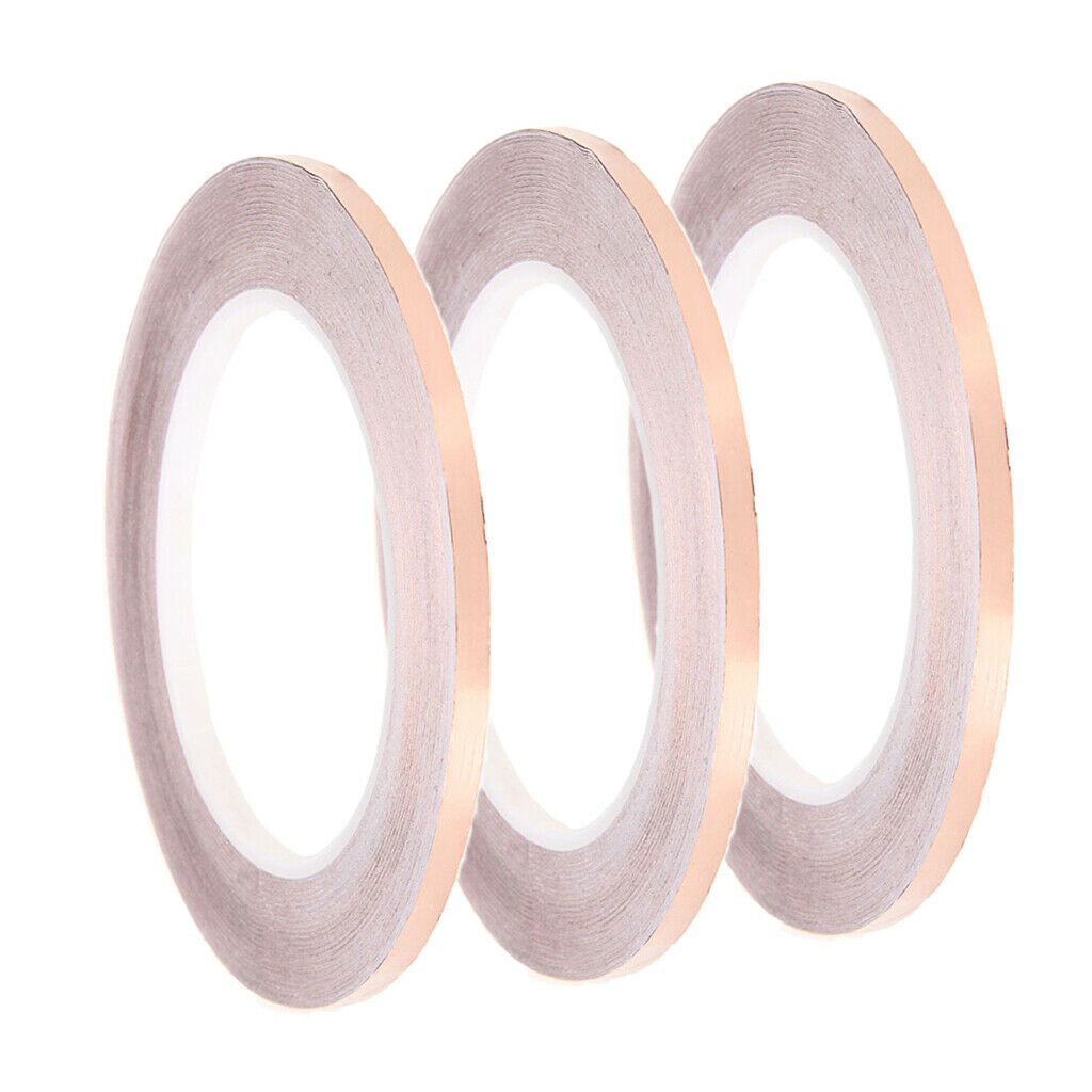 3Pcs Copper Foil Tape Adhesive for Guitar Laptop PDP Transformer Crafting