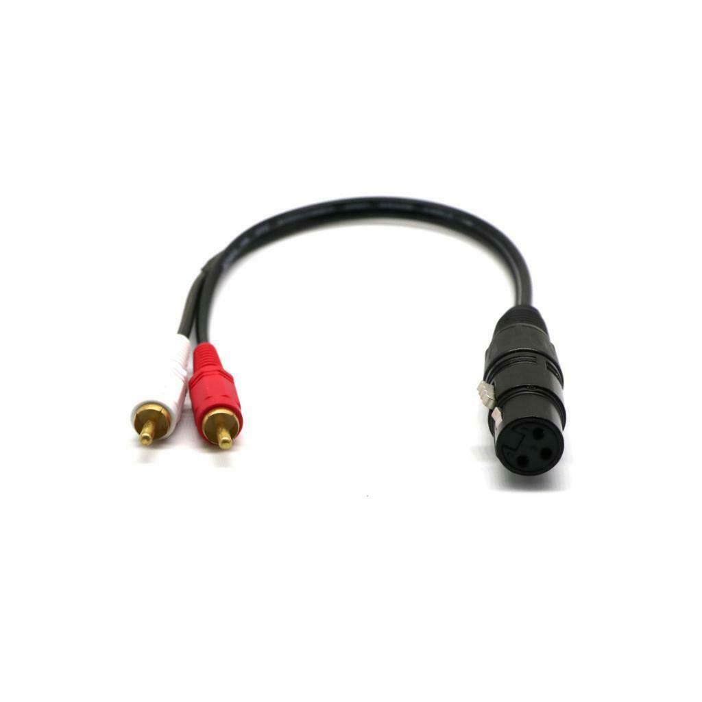Patch Cable 1XLR Female to 2 RCA Male Splitter Splitter Rope