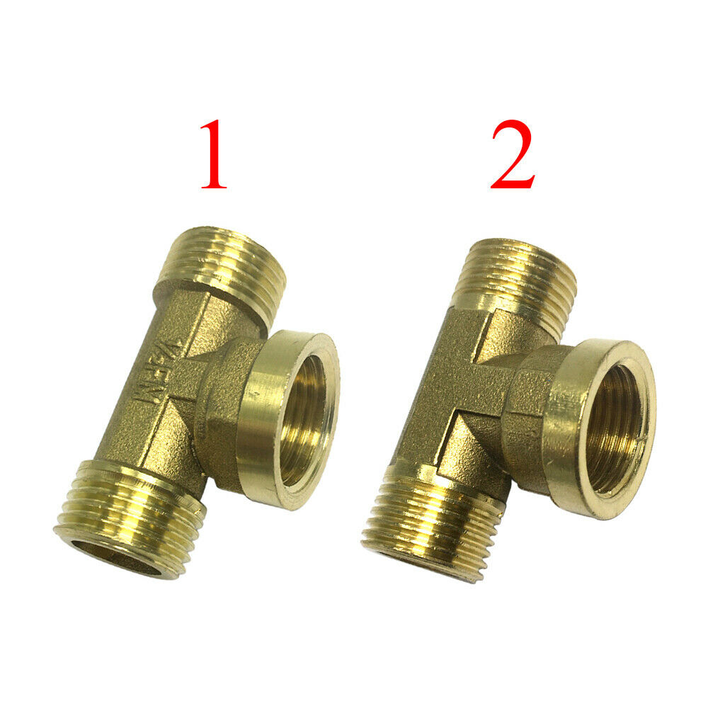 1 Pc 3-Way Male Female Male Brass Thread Connector Adaptor Fitting Standard