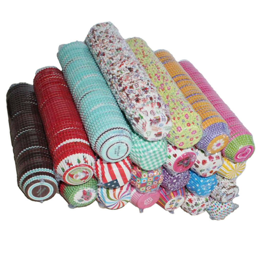 1000Pcs Colorful Paper Muffin Cup Round 7cm Cake Cup Small Cake Mould  Baking