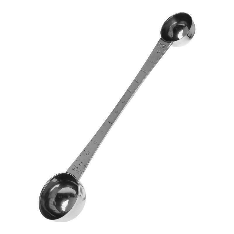 Stainless Steel Double Ends Measuring Spoon With Scale Coffee Scoop Tablespoon
