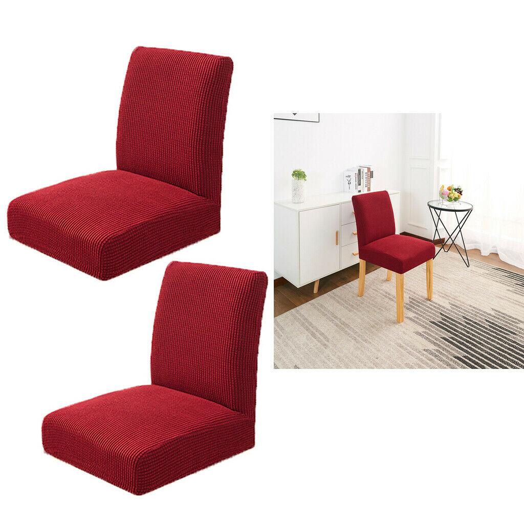 2 Pcs/Set Soft Stretchable Dining Chair Covers, Spandex Banquet Chair Seat