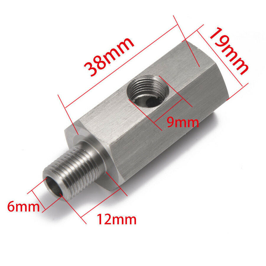 Universal Stainless Steel 1/8'' NPT Tee for taping into OE oil pressure sender